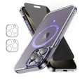 thumbnail image 1 of TASHHAR iPhone 15 Magnetic Case with Privacy Screen and Lens Protector Compatible with Magsafe Shockproof Non-Yellowing Crystal Clear Phone Case for iPhone 15 6.1 Inch Purple, 1 of 8