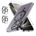 thumbnail image 1 of TASHHAR iPhone 15 Magnetic Case with Screen and Lens Protector Compatible with Magsafe Shockproof Non-Yellowing Crystal Clear Phone Case for iPhone 15 6.1 Inch Black, 1 of 8