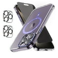 thumbnail image 1 of TASHHAR iPhone 15 Pro Magnetic Case with Privacy Screen and Lens Protector Compatible with Magsafe Shockproof Non-Yellowing Crystal Clear Phone Case for iPhone 15 Pro 6.1 Inch Purple, 1 of 8