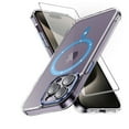 thumbnail image 1 of TASHHAR iPhone 15 Pro Max Magnetic Case with Screen Protector Compatible with Magsafe Shockproof Non-Yellowing Crystal Clear Phone Case for iPhone 15 Pro Max 6.7 Inch Blue, 1 of 8