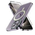 thumbnail image 1 of TASHHAR iPhone 15 Pro Max Magnetic Case with Screen Protector Compatible with Magsafe Shockproof Non-Yellowing Crystal Clear Phone Case for iPhone 15 Pro Max 6.7 Inch Green, 1 of 8