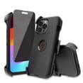 thumbnail image 1 of TASHHAR for iPhone 17 Air Case with Privacy Screen Protector and Belt Clip Holster Military Grade Heavy Duty Protection 3 in 1 Shockproof Armor Durable iPhone 17 Air 6.6 inch 2025 Phone - Black, 1 of 8