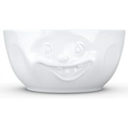 TASSEN Big Porcelain Serving Bowl, Out Of Control Face Edition, 87.5 Oz. White (Single Bowl)