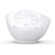 TASSEN Porcelain Bowl, Dreamy Face Edition, 16 Oz. White, (Single Bowl) For Serving Cereal, Soup