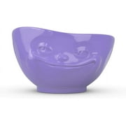 TASSEN Porcelain Bowl, Grinning Face Edition, 16 Oz. Purple, (Single Bowl) For Serving Cereal, Soup