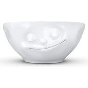 TASSEN Porcelain Bowl, Happy Face Edition, 11 Oz. White (Single Bowl) Medium Bowl For Soup Cereal