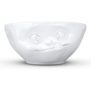 TASSEN Porcelain Bowl, Tasty Face Edition, 11 Oz. White (Single Bowl) Medium Bowl For Soup Cereal