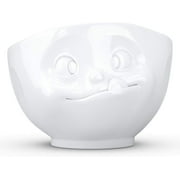 TASSEN Porcelain Bowl, Tasty Face Edition, 16 Oz. White, (Single Bowl) For Serving Cereal, Soup