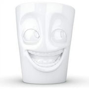 TASSEN Porcelain Mug With Handle, Joking Face Edition, 11 Oz. White (Single Coffee Mug) Coffee Cup