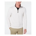 thumbnail image 1 of TASSO ELBA Mens Beige Long Sleeve Classic Fit Quarter-Zip Casual Shirt XXL, 1 of 3