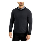 TASSO ELBA Mens Black Crew Neck Pullover Sweater XXL