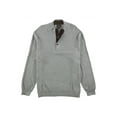 thumbnail image 1 of TASSO ELBA Mens Gray Herringbone Long Sleeve Collared Full Zip Sweatshirt M, 1 of 2