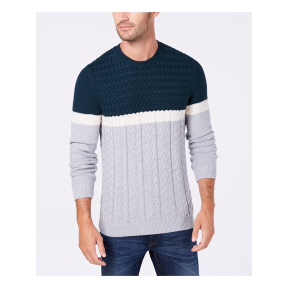 TASSO ELBA Mens Green Crew Neck Sweater XXL