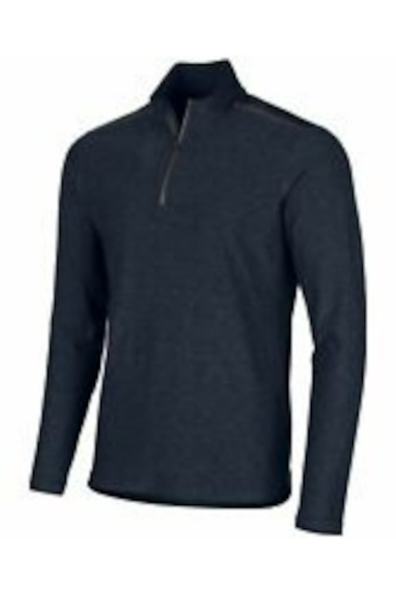 Mens Navy Long Sleeve Classic Fit Quarter-Zip Cotton Blend Pullover Sweater S