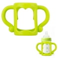 thumbnail image 1 of TASTAN Baby Bottle Holder, Universal Wide-Mouth Bottle Handle - Ergonomic Grip Attachment for Baby/Water Bottles, Non-Slip Silicone (Fits 2Nd/3Rd Gen Models) Mam Bottle Handles, Green, 1 of 9