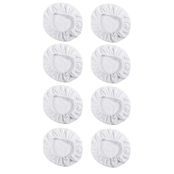 TASTAN Buffing Pads, Microfiber Waxing Pads - 8-Pack 5-6 Inch Soft Polishing Bonnets for Car Detailing, Scratch-Free Buffing Covers for Orbital Polishers Wax Applicator Pad, White