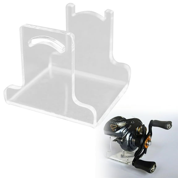 TASTAN Fishing Pole Stand, Fishing Reel Display Stand - Transparent Anti-Scratch Tackle Holder | Compact Decorative Storage for Gear Enthusiasts, Fishing Storage, Beige