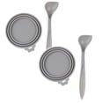 thumbnail image 1 of TASTAN Reusable Silicone Pet Food Can Lid (2-Pack) - Airtight Dog & Cat Food Preserver Cover, Keeps Wet Food Fresh, Eco-Friendly & Dishwasher Safe, Set for Canned Tops, Grey, 1 of 3