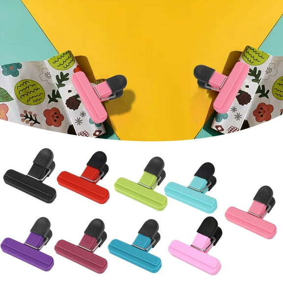 TASTAN Snack Bag Clips, Small Snack Sealing Clips - Plastic Freshness Preservation Clips for Tea Bags & Chip Bags, Multipurpose Anti-Moisture Food Storage Clamps, Food Sealing Clips, Black