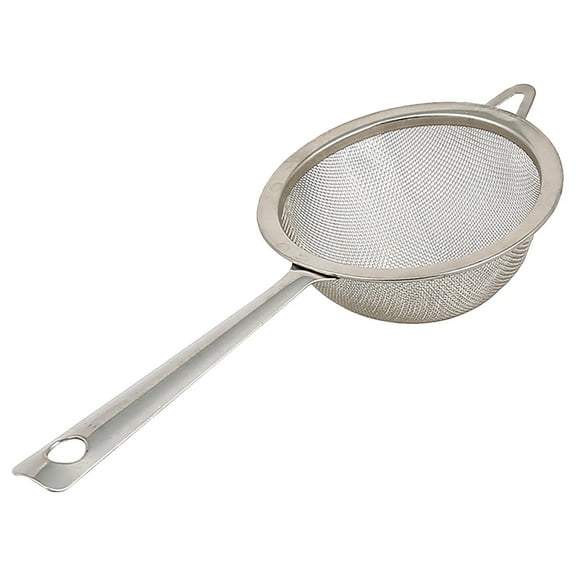 TASTAN Strainer Spoon Stainless Steel Kitchen Colander - Heavy-Duty Oil Filter & Drain Tool with Fine Mesh, Multipurpose Strainer for Pasta, Vegetables & Deep Frying, Fine Mesh Strainer, White