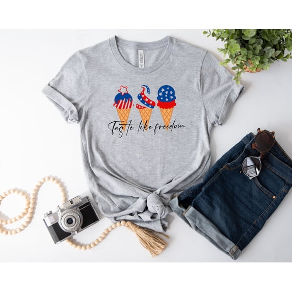 TASTE LIKE FREEDOM Graphic Short sleeve T-Shirt