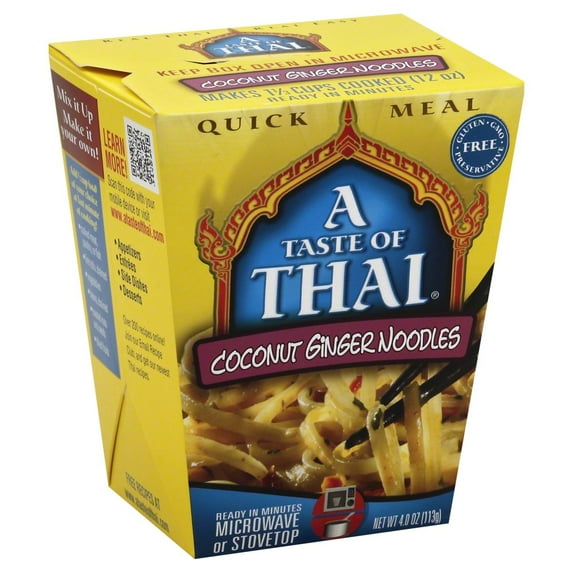 TASTE OF THAI, NOODLE QCK MEAL CCNUT GNG, 4 OZ, (Pack of 6) Pack Of 6