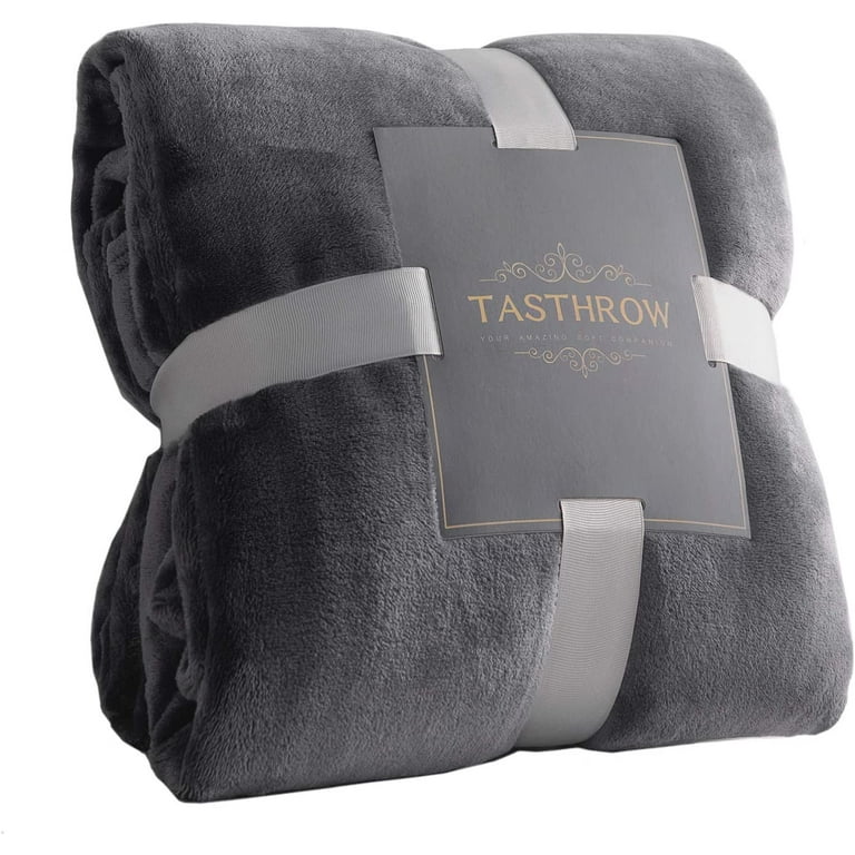 Large grey fleece blanket clearance