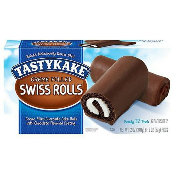 Tastykake Creme Filled Swiss Rolls 6 - 2 oz Packages