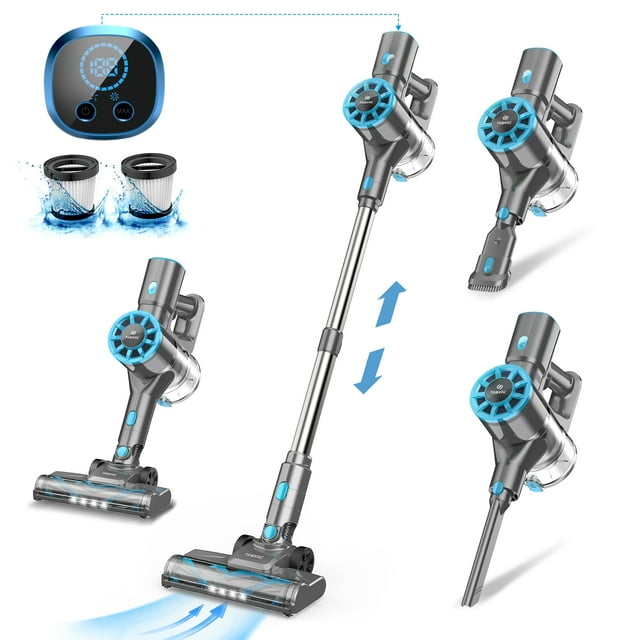 TASVAC Lightweight Stick Vacuum, 25Kpa Powerful Cordless Vacuum Cleaner