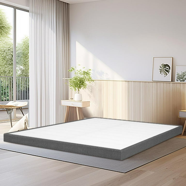 TATAGO 4 Inch Heavy Duty Metal Box Spring 3000lbs Capacity Mattress Foundation King Box Spring Strong Support Bed Base Non Slip No Noise Easy