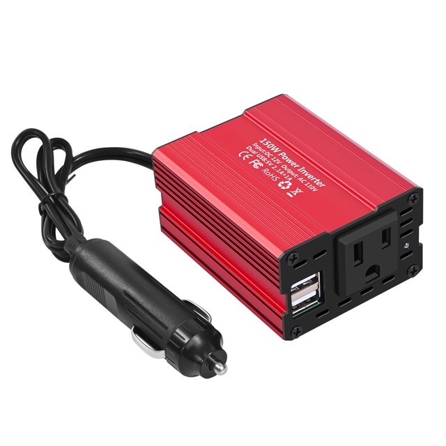 TATALIKEN 150W Power Inverter 12V DC to 110V AC Car Plug Adapter Outlet