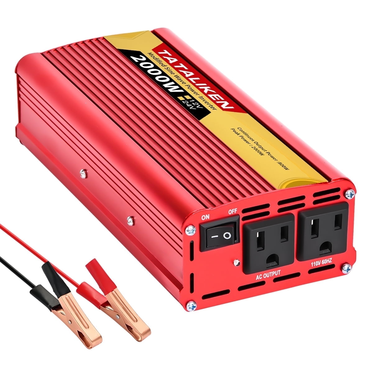 TATALIKEN 2000W（Rating power 800 W）Power Inverter DC 12V to AC