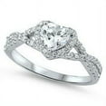 thumbnail image 1 of TATAMUMU Colorless, Cubic Zirconia Infinity Ring, Sterling Silver, 1 of 3