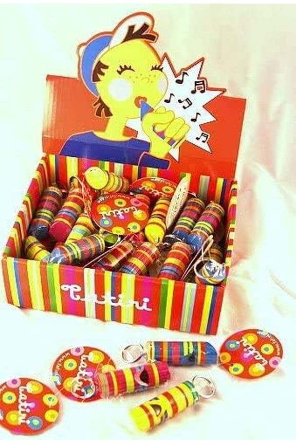 MULTICOLORED WHISTLE KEYCHAIN