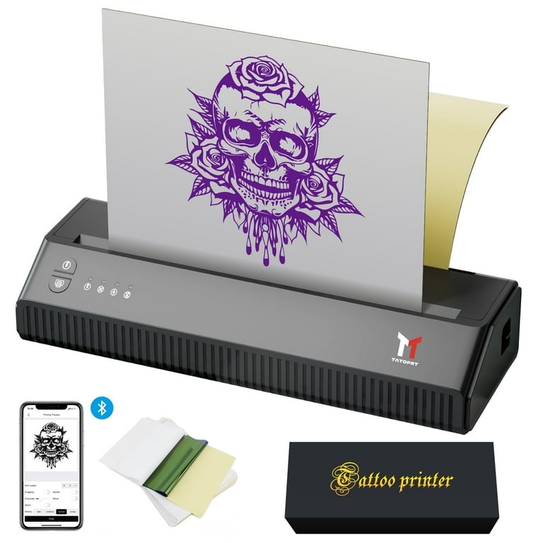 TATOPRT P8008 Stencil Tattoo Printer, Wireless Bluetooth