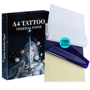 Milestone Tattoo Stencil Transfer Paper, 100 Sheets A4 Thermal Temporary Tattooing Paper for Tattoo Printer Kit