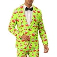 thumbnail image 1 of INSPIRE CHIC Christmas Printed Sports Coats for Men's Graphic Party Costume Blazers, 1 of 4
