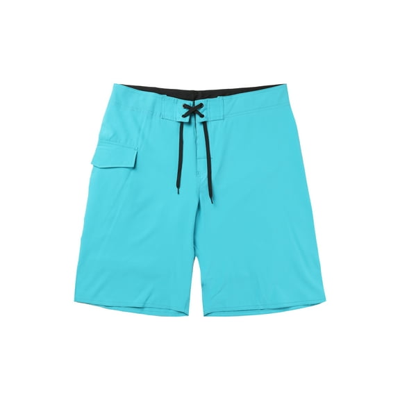 INSPIRE CHIC Men's Casual Solid Color Elastic Waist Drawstring Beach Swimwear Shorts Blue 28