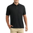 thumbnail image 1 of INSPIRE CHIC Men's Polo Shirts Short Sleeve Lightweight Regular Fit Casual Business Work Solid Golf Shirt XL Black, 1 of 6