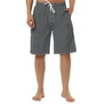 thumbnail image 1 of INSPIRE CHIC Men's Summer Casual Drawstring Elastic Waist Solid Beach Board Shorts Gray 30, 1 of 6
