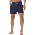 thumbnail image 1 of INSPIRE CHIC Men's Summer Casual Solid Color Mesh Lining Drawstring Waist Swimwear Shorts Navy Blue 30, 1 of 6