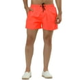 thumbnail image 1 of INSPIRE CHIC Men's Summer Solid Color Mesh Lining Swimming Board Shorts Orange 30, 1 of 5