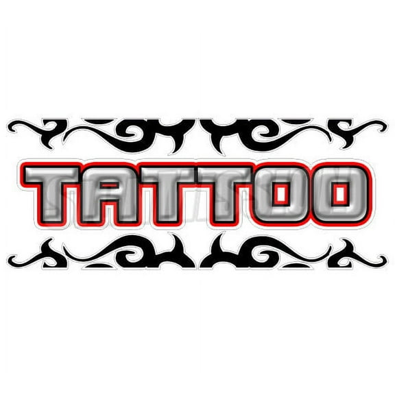 TATTOO Window Decal shop tattooing sign vinyl signs art