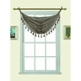 thumbnail image 1 of TAUPE ELEGANCE FASHION M12 VALANCE WATERFALL FAUX SILK WITH TASSELS GROMMETS SEMI SHEER VALANCE KITCHEN ,NURSERY,BATHROOM, EVENTS, WEDDING,PARTY'S SIZE 38" WIDE X 22" LONG, 1 of 1