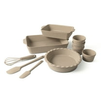 Thyme & Table 10-Piece Ceramic Bakeware Set - Taupe
