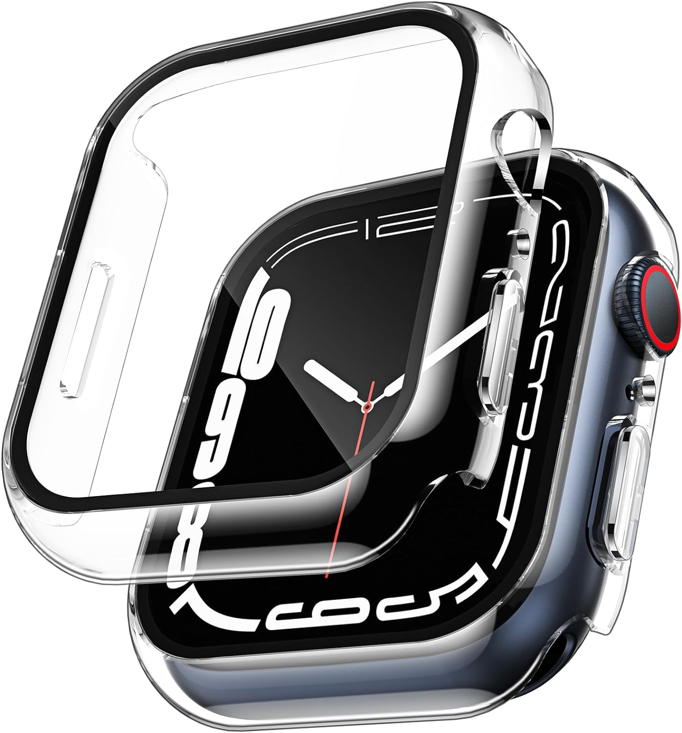 TAURI 2 Pack Hard Case Designed for Apple Watch Series 9/8 / 7 41mm