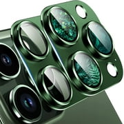 TAURI 2 Pack for iPhone 13 Pro Max/iPhone 13 Pro Camera Lens Protector, [Strong Adhesion] [Scratch Resistant] Aluminum alloy & Sapphire Glass material, Case Friendly Easy to Install Ultra thin-Green