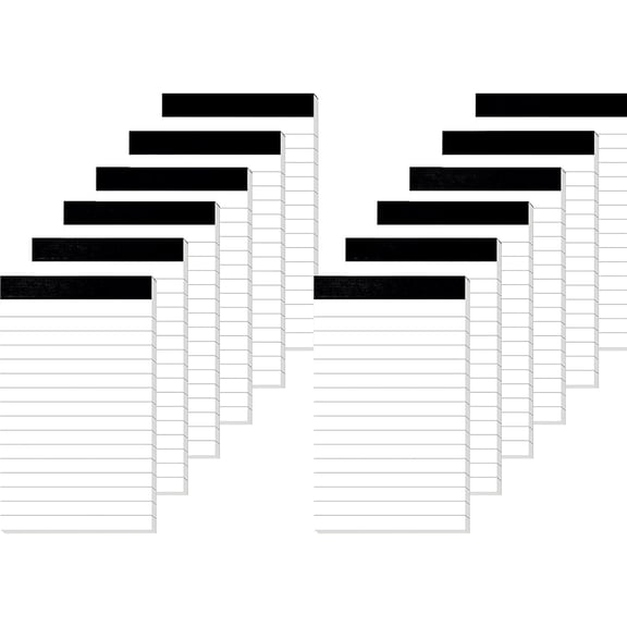 TAVENE 12 Pack Small Notepad, 3 x 5 Inch Ultra Quality Note Pads, 30 Sheets Each, Server Lined Papers and Desk Notepads, Writing and Memo pads for Office Supplies