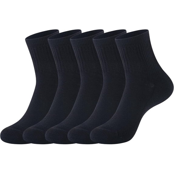 TAVENE Cushioned Cotton Athletic Ankle Socks for Women, Comfort‑Fit Quarter Mini Crew Running Sports Socks