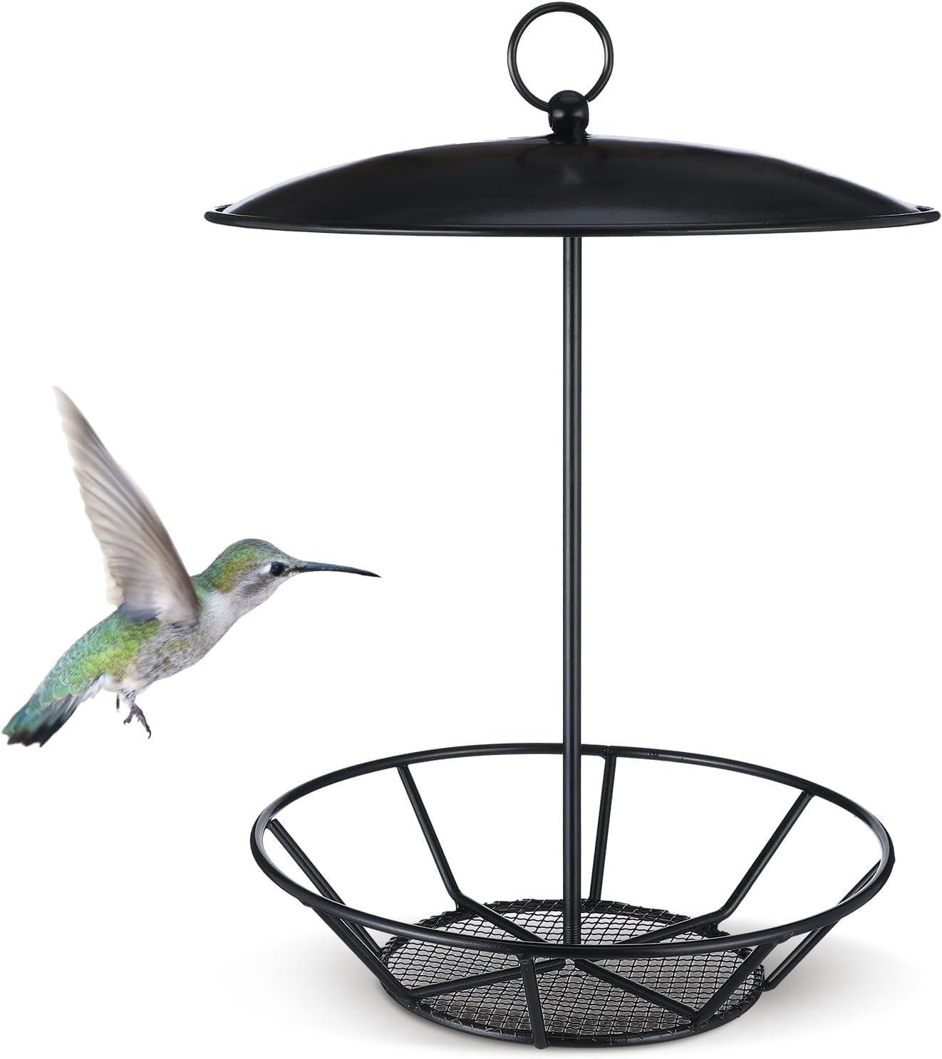 TAVENE Outdoor Garden Backyard Wild Birdfeeding Bird Feeders for Outdoors, 1 Pack Cylinder S-6-2 Seed Cake Feeder Metal Suet Cake Holder